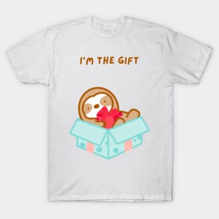 I’m the Gift Christmas Present Sloth T-Shirt